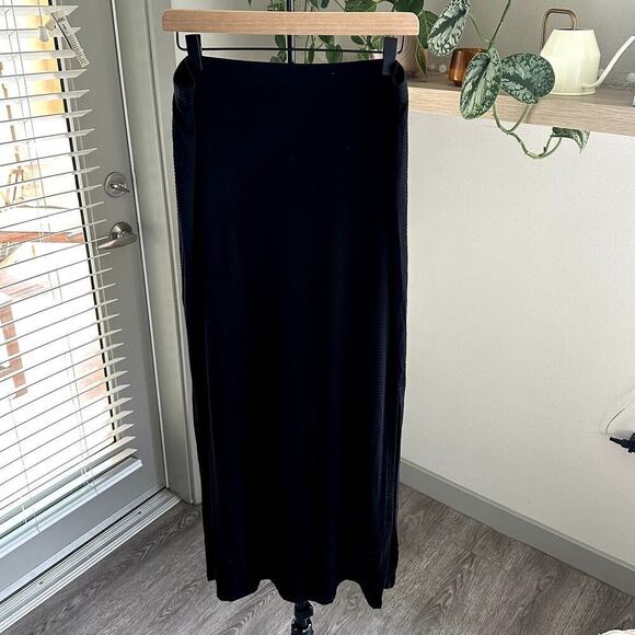White House Black Market Black Maxi Skirt Women’s M Stretch Viscose Spandex - Picture 2 of 8